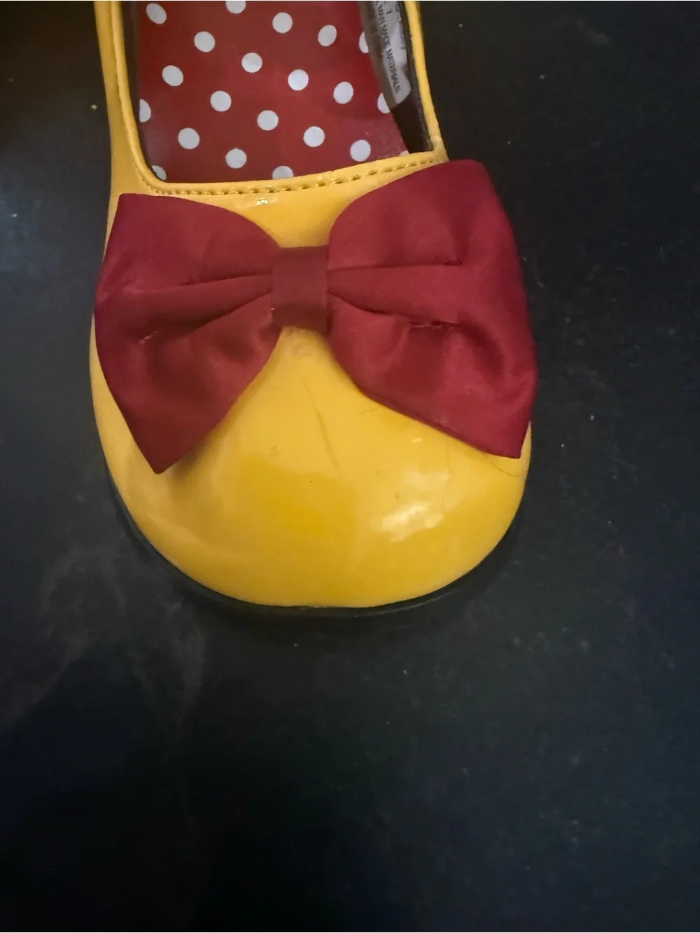 Disney Minnie-Inspired Yellow Mary Jane Flats 🎀✨ | size 7